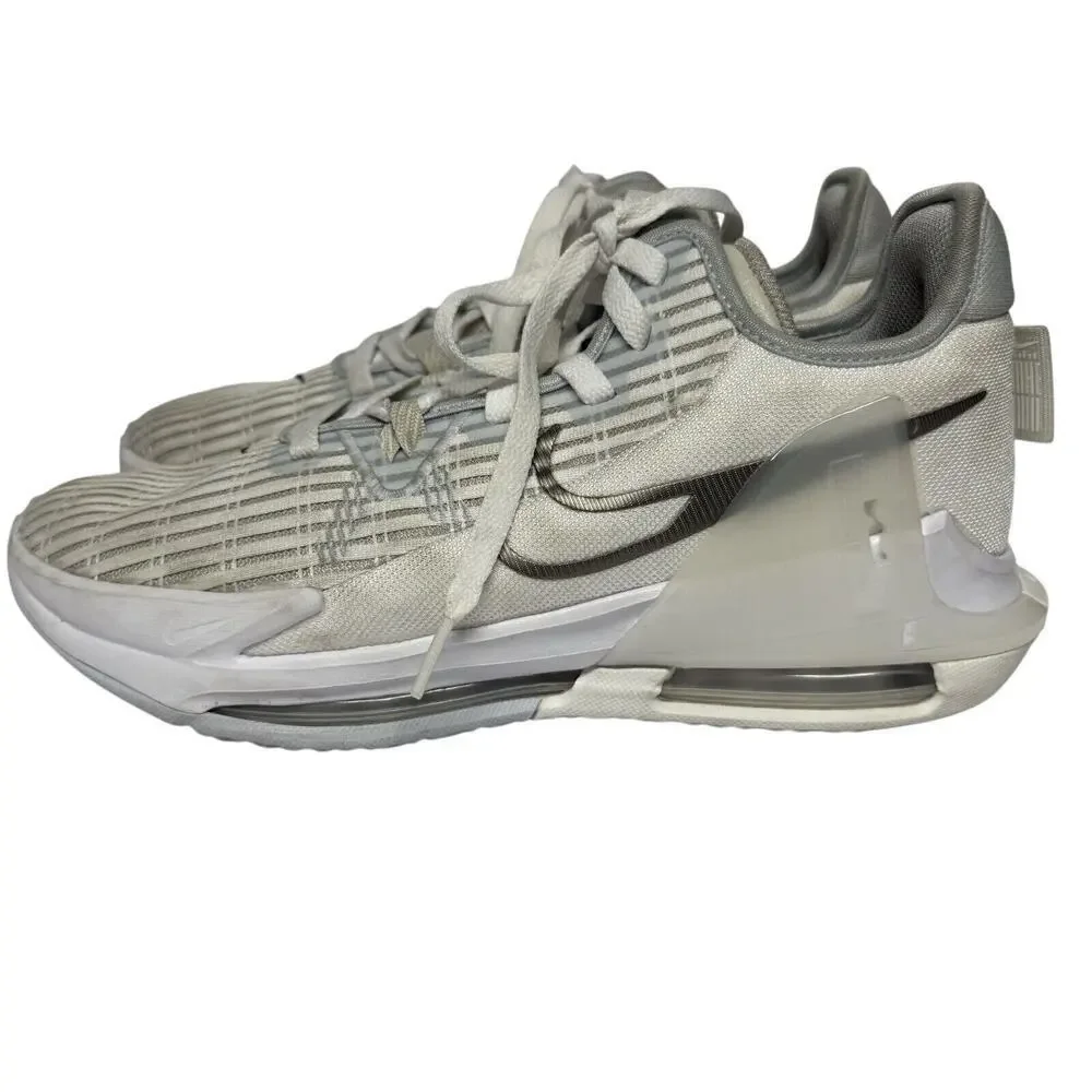 Nike LeBron Witness 6 CZ4052-102 Summit White Metallic Platinum Men’s Size 8